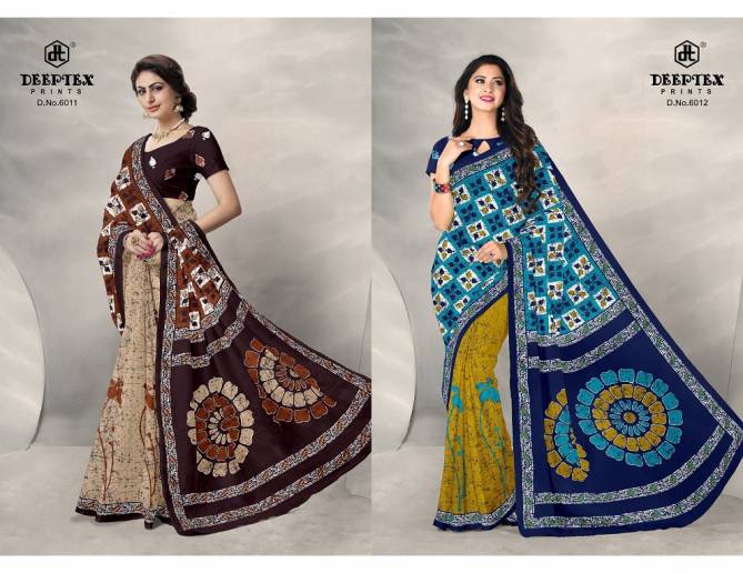Deeptex Batik Queen 6 Printed Cotton Regular Wear Latest Saree Collection